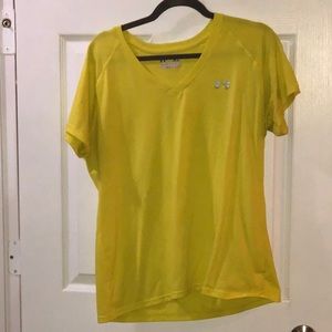 Yellow Under Armour Short Sleeve Shirt